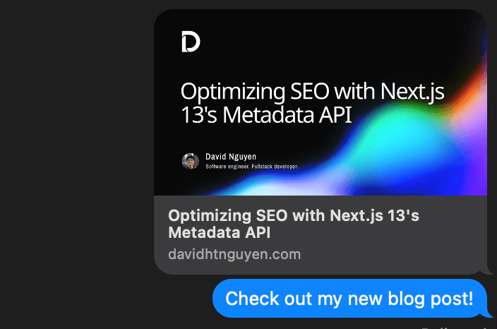 An example of OG metadata